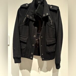 Express Women's Winter Black Bomber Jacket Size XS